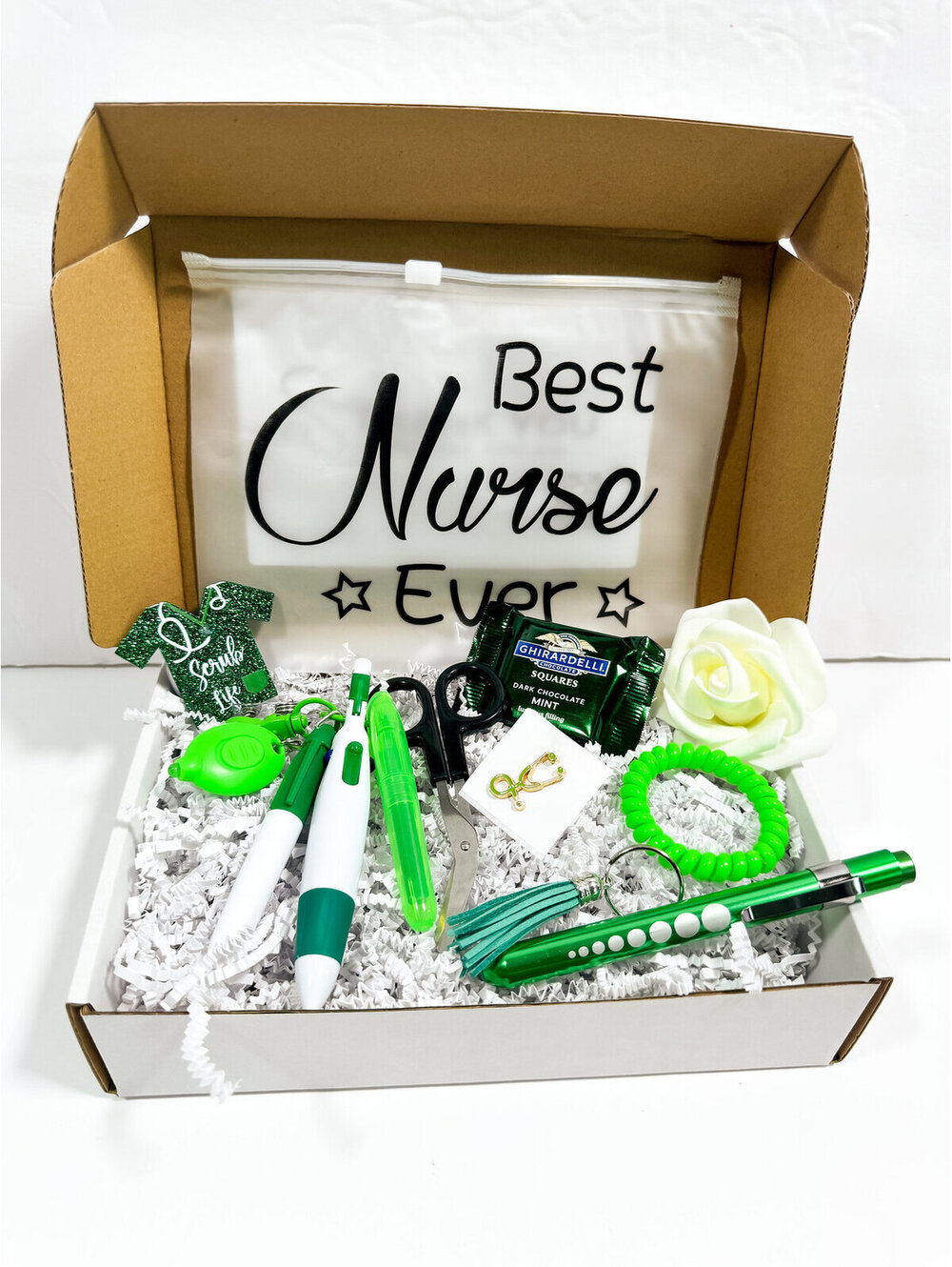 Luxury Nurse Gift Set with Pen Set, Stethoscope Pin, Pen LED